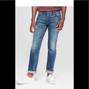 Slim Stretch Selvedge Denim Jeans - Goodfellow Jeans Size 40x32